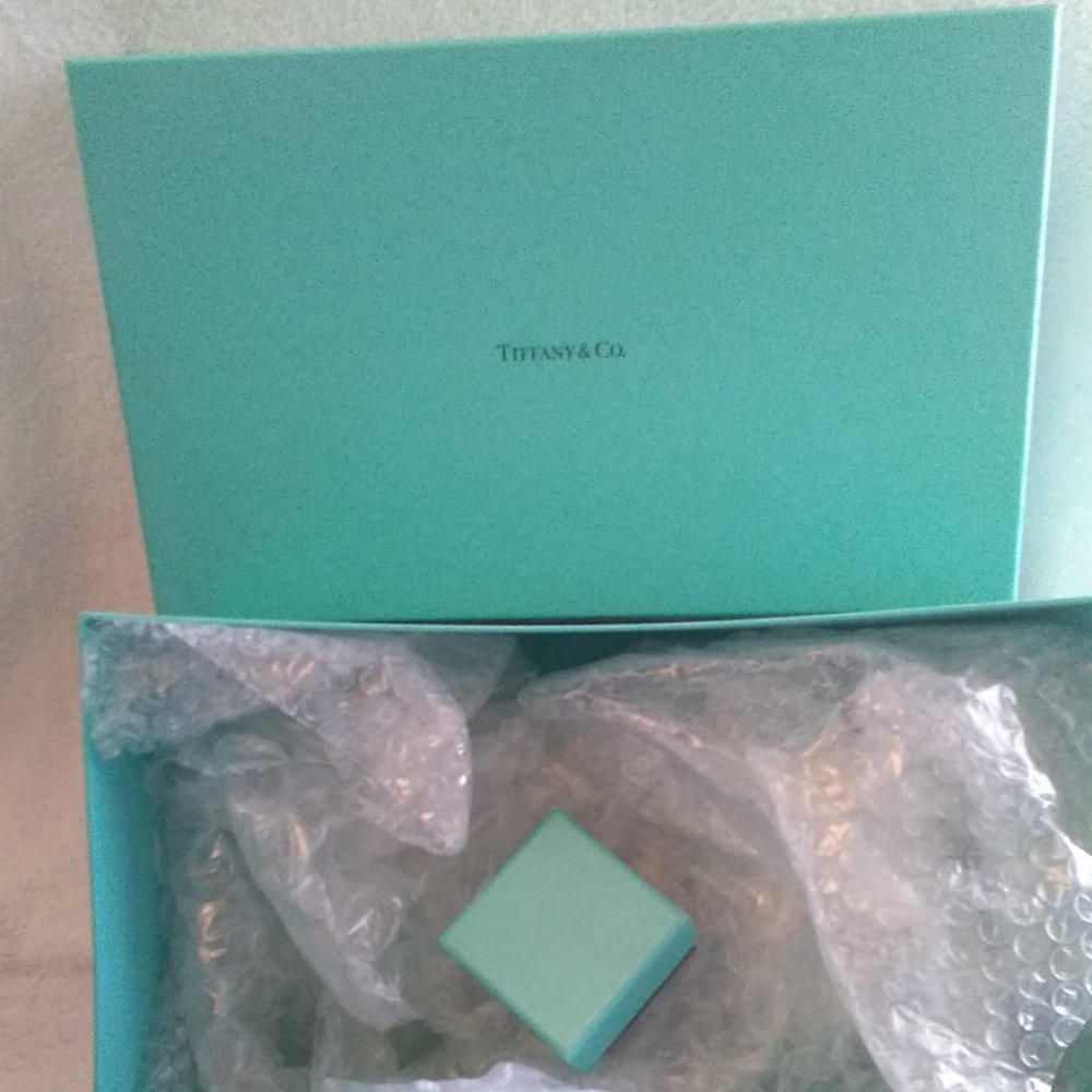 Tiffany Designer Empty Box 13x8x7 jewelry box teal color
